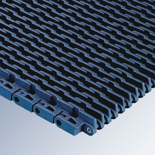 Bande de convoyeur modulaire - E20 series  - Afher Eurobelt - en polypropylène / à nervures / industrielle