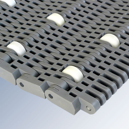 Bande de convoyeur modulaire - E40 series - Afher Eurobelt - en plastique / avec galets de glissement / industrielle