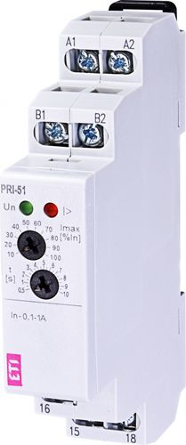 Relais de surveillance de courant - 002471816 - ETI - monophasé / sur rail DIN / temporisé