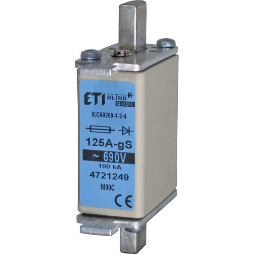 Fusible NH - 004721249 - ETI - action rapide / Classe gS / pour semi-conducteur
