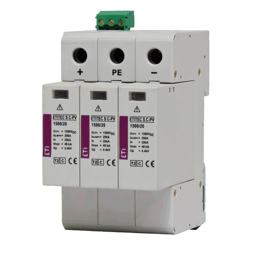 Parafoudre de type 2 - 002445301 - ETI - pour installation photovoltaïque / modulaire / sur rail DIN