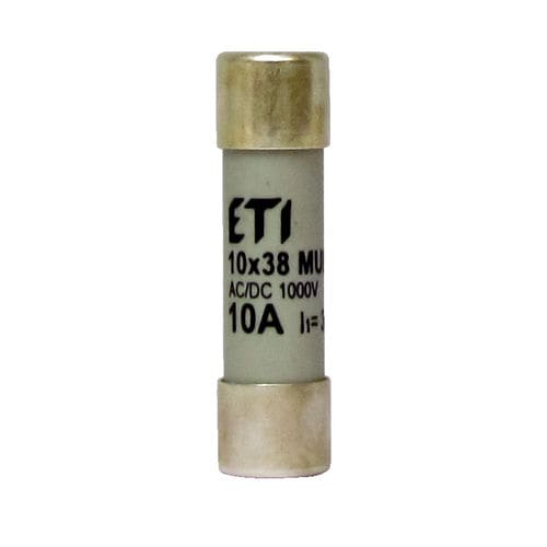 Fusible cylindrique - 002625404 - ETI - Classe gR / 10x38 / pour multimètre