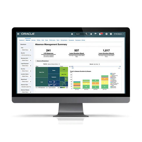 Logiciel de gestion des ressources humaines - HCM - Oracle - de commande / embarqué / pour les infrastructures