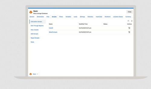 Logiciel d'analyse - Essbase - Oracle - d'interface / de visualisation / de test
