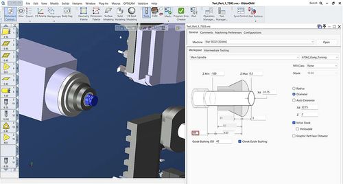 Logiciel d'interface - Swiss-type machining - GibbsCAM - de simulation / de FAO / de positionnement