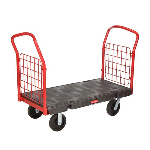 Chariot de manutention - FG448600BLA - Rubbermaid - en acier / à plate-forme / à panier