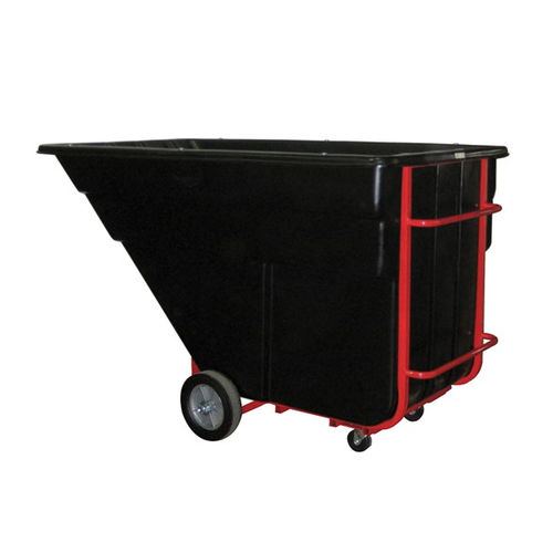 Benne basculante pour produits en vrac - FG102500BLA - Rubbermaid - avec roues / ouvert / en plastique