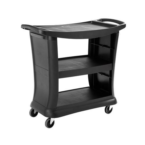 Chariot desserte - FG9T6800BLA - Rubbermaid - en plastique / 3 niveaux / pour produits fragiles