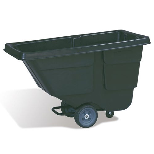 Benne basculante pour produits en vrac - FG9T1 series - Rubbermaid - avec roues / ouvert