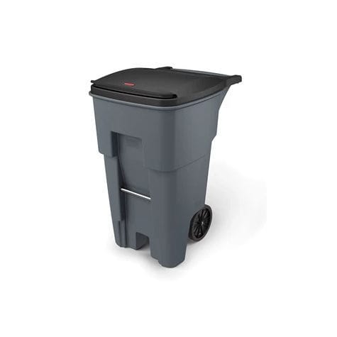 Conteneur à déchets en plastique - FG9W2100GRAY - Rubbermaid - avec couvercle / avec poignée / à 2 roues