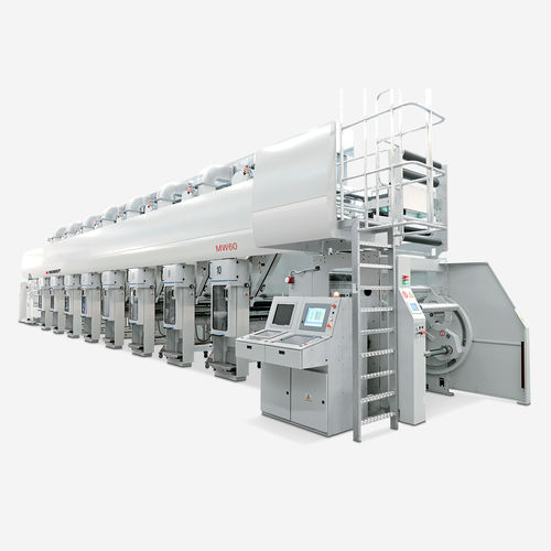 Machine d'impression par rotogravure - MW 60 - BOBST - pour étiquettes / couleur / modulaire
