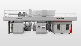 Presse flexographique à tambour central - VISION CI - BOBST - à 8 couleurs / à 10 couleurs / pour film en plastique