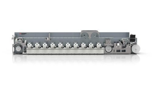Presse flexographique en ligne - MASTER M5 - BOBST - pour film en plastique / pour papier / pour cartons