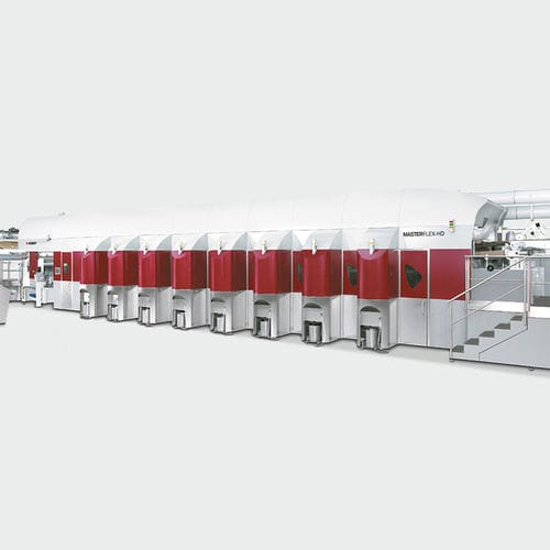Presse flexographique pour cartons - MASTERFLEX-HD - BOBST - pour emballage / séchage à air chaud / avec séchage UV