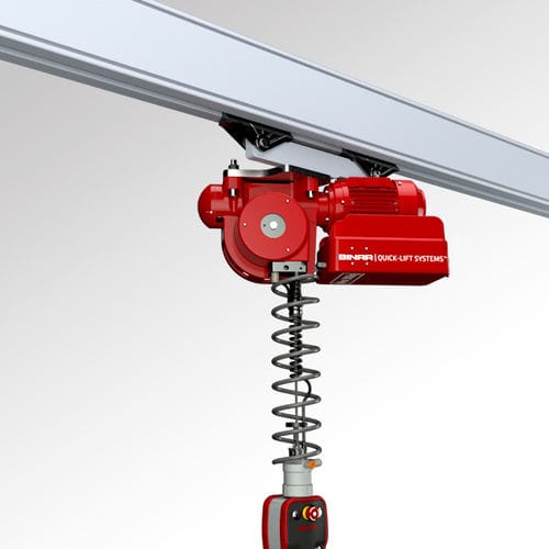 Manipulateur suspendu sur rail - Quick-Lift Rail 200i - Binar Handling AB - pneumatique / servocommandé / mécanique