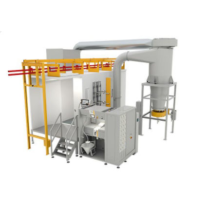 Cabine de poudrage pour pièces détachées - MagicCompact® EquiFlow - Gema Switzerland - à cyclone / à changement de teinte rapide / automatique