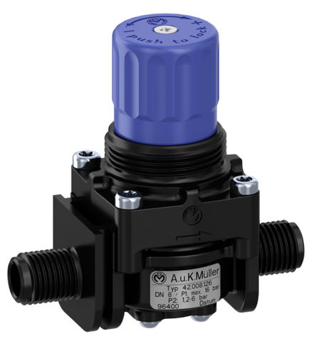Régulateur/réducteur de pression pour eau - 42.008.126 - A. u. K. Müller - en acier inox / en EPDM / avec profilé en élastomère vulcanisé