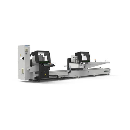 Machine de découpe à lame rotative - ALVA 55 - Fom Industrie Aluminium Working Machinery - pour métal / à deux têtes / frontale