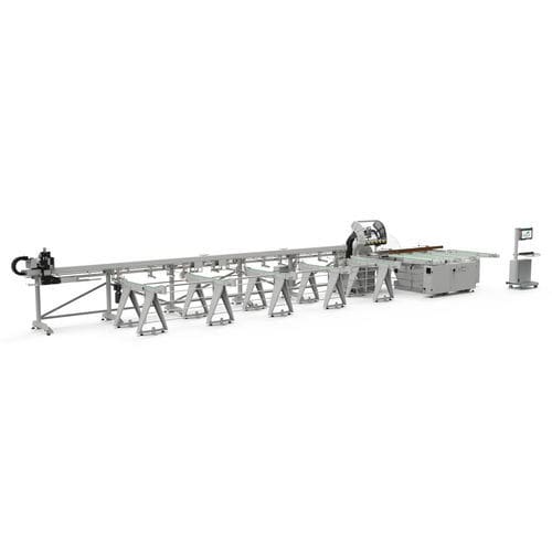 Ligne de découpe à lame rotative - LT 500 - Fom Industrie Aluminium Working Machinery - pour PVC / pour aluminium / de profilés
