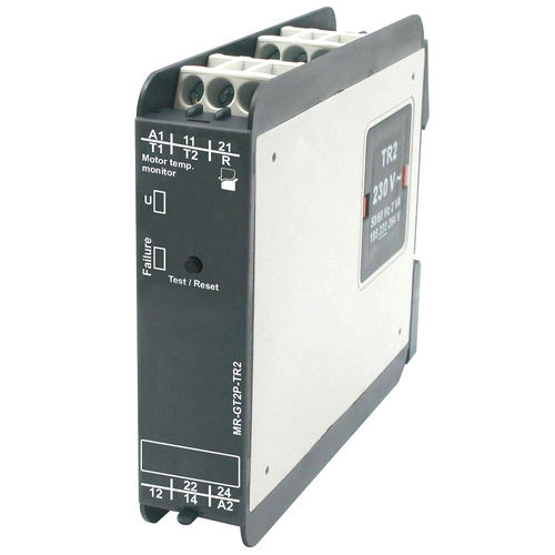 Relais de surveillance de température - MR-GT2P-TR2 - RELPOL - 2NO/NF / pour moteur électrique / sur rail DIN