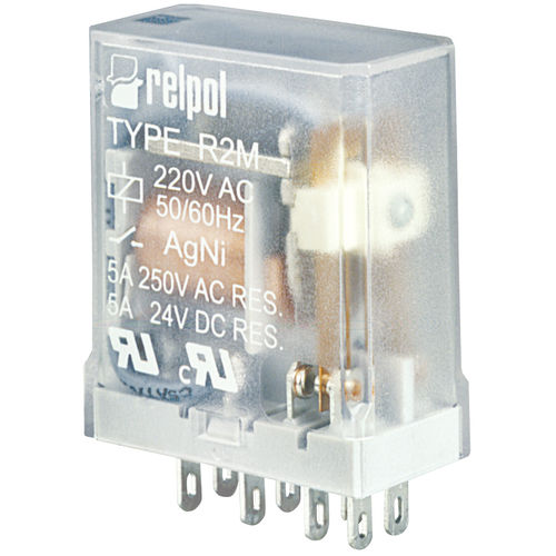 Relais électromécanique 6 Vcc - R2M series - RELPOL - 24 Vcc / 12 Vcc / 48 Vcc