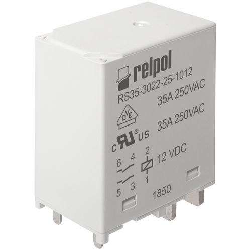 Relais électromécanique 24 Vcc - RS35 series - RELPOL - 12 Vcc / 110 Vcc / 5 Vcc
