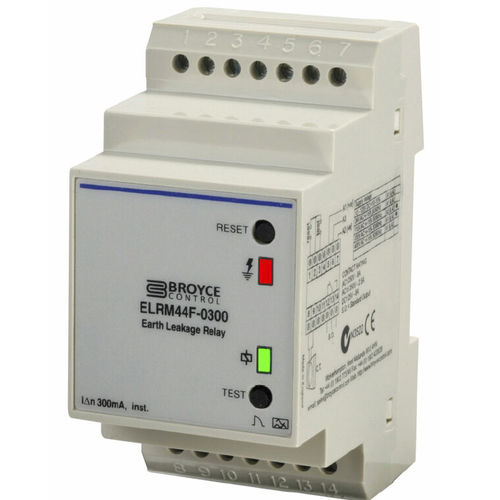 Relais de contrôle de fuite à la terre - ELRM44F-0030 - Broyce Control - triphasé / DC / sur rail DIN