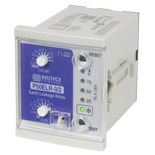 Relais de protection de fuite à la terre - P50ELR-3/2 - Broyce Control - 1NO / à montage sur panneau / IEC