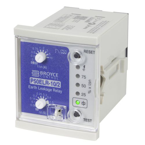 Relais de protection de fuite à la terre - P50ELR-10/2 - Broyce Control - 1NO / à montage sur panneau / IEC