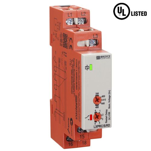 Relais de protection de sous-tension - LXPRC/S/RD - Broyce Control - de surtension / d'ordre de phases / 1NO/NF