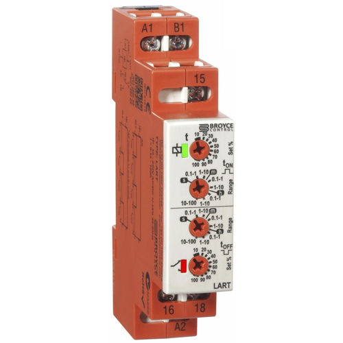 Temporisateur asymétrique - LART - Broyce Control - sur rail DIN / DPDT