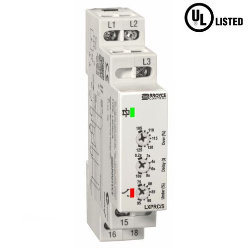 Relais de protection triphasé - LXPRC/S - Broyce Control - de surtension / de sous-tension / d'ordre de phases