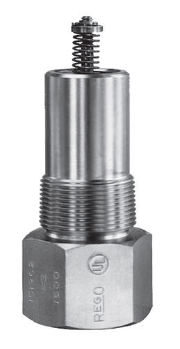 Clapet de sur-débit à soupape - Rego Europe - pour protection incendie / en acier inoxydable