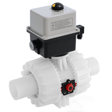 Vanne à boisseau sphérique - VKDBF/CE - FIP - Formatura Iniezione Polimeri - électrique / d'arrêt / pour l'eau
