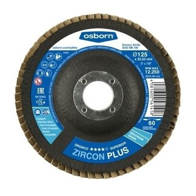 Disque à lamelle à revêtement en zirconium - ZIRCON PLUS - Osborn GmbH - pour acier inoxydable