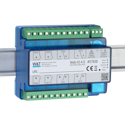 Module de sortie numérique - 57838 - Wiesemann & Theis - Modbus TCP / à 8 S / avec sortie relais