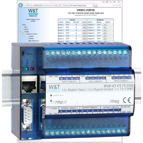 Module d'E/S numérique - 57730 - Wiesemann & Theis - Ethernet / à 12 S / de réseau