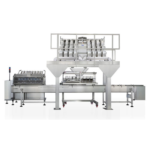 Peseuse associative - MBP C4 Series - PFM Packaging Machinery - linéaire / pour l'industrie agroalimentaire / avec alimentateur vibrant