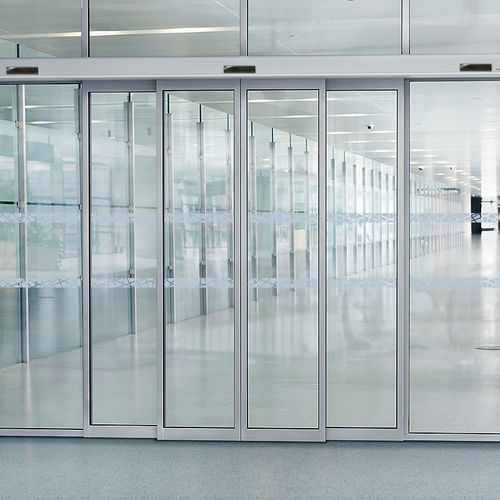 Porte télescopique - PORTALP - coulissante / piétonne / en aluminium