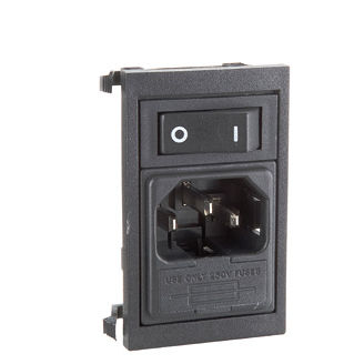 Connecteur d'alimentation électrique - BZ010 series - OMEGA FUSIBILI - rectangulaire / unipolaire / avec interrupteur