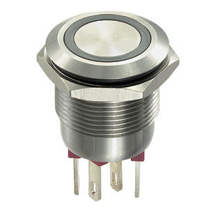 Bouton poussoir à ressort - MP0002 series - OMEGA FUSIBILI - antivandalisme / IP66 / lumineux