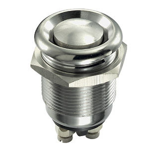 Bouton poussoir à ressort - MP0033  - OMEGA FUSIBILI - antivandalisme / IP65 / en acier inoxydable