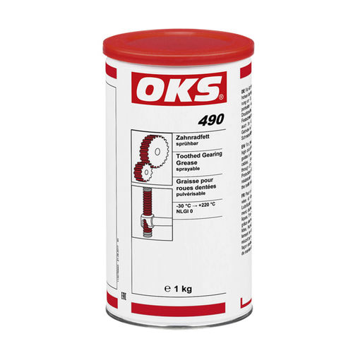 Graisse de lubrification - 490 - OKS Spezialschmierstoffe GmbH - à base d'huile minérale / pour engrenage / pour glissière