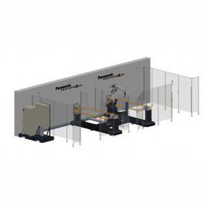 Cellule robotisée de soudage à l'arc - PerformArc H-Frame series - Panasonic Robot & Welding system solutions - pour centre d'usinage