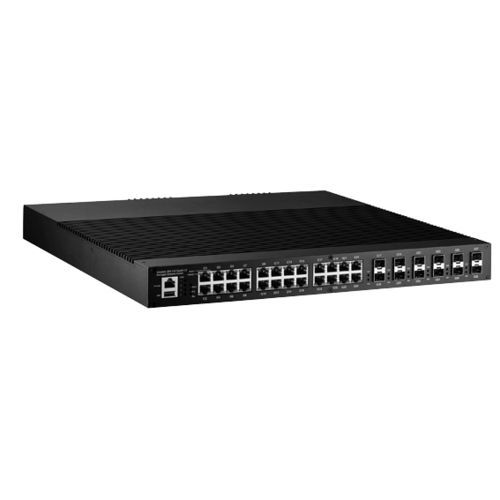 Commutateur Ethernet administrable - JetNet 6828Gf - Korenix Technology - 28 ports / Gigabit Ethernet / de niveau 3