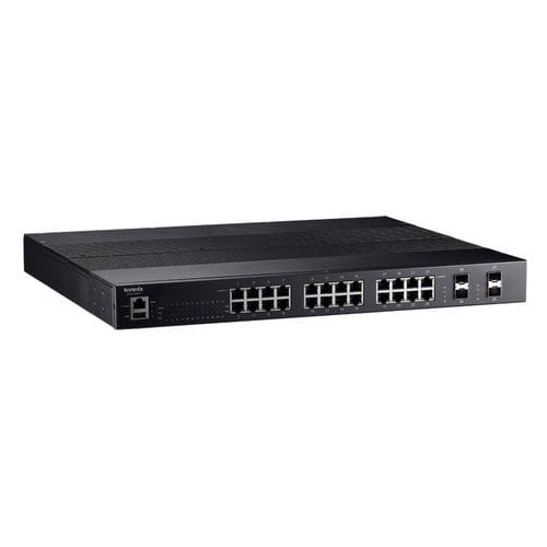 Commutateur Ethernet administrable - JetNet 7628X-4F  - Korenix Technology - 28 ports / 4 ports à fibre optique / Gigabit Ethernet
