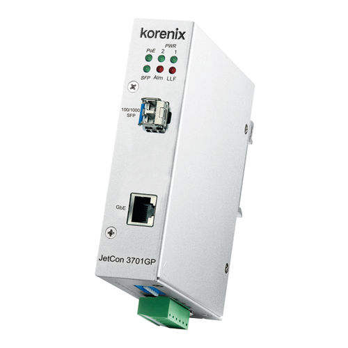 Convertisseur média - JetCon 3701GP-U - Korenix Technology - Ethernet média / Gigabit Ethernet / industriel