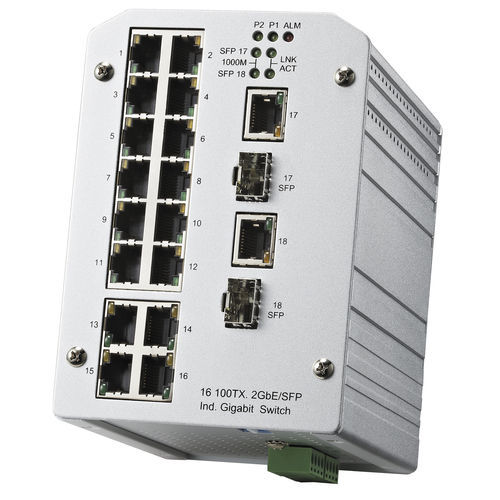 Commutateur Ethernet non administrable - JetNet 3018G V3  - Korenix Technology - 16 ports / gigabit / RJ45