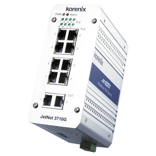 Commutateur Ethernet non administrable - JetNet 3710G - Korenix Technology - 10 ports / 10/100BaseT(X) / gigabit
