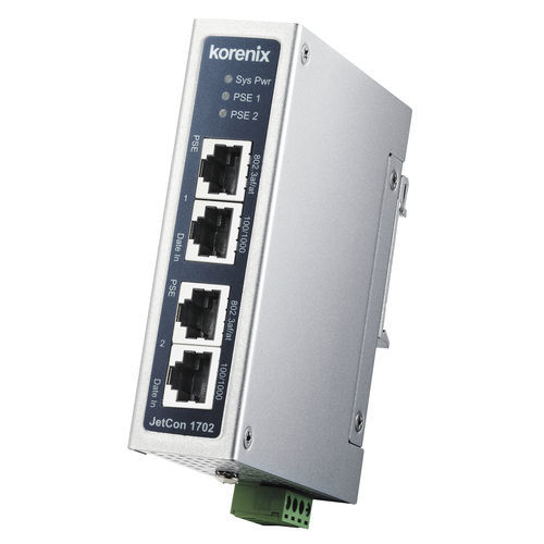 Convertisseur média - JetCon 1702 - Korenix Technology - Ethernet / industriel / PoE